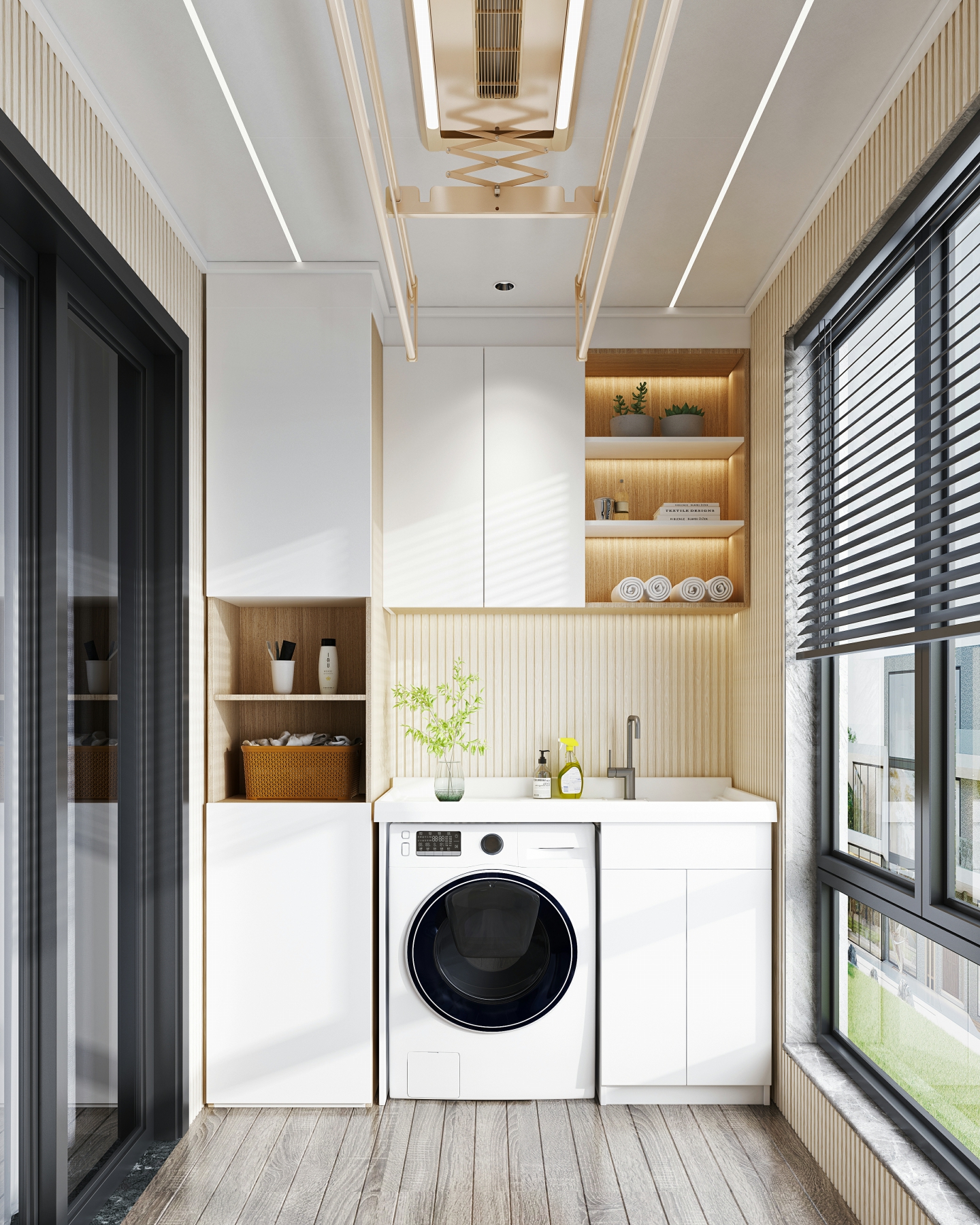 生活陽(yáng)臺(tái)設(shè)計(jì)攻略，構(gòu)筑好看又實(shí)用的家務(wù)間！