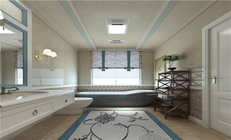 浴室集成吊頂的高度應根據浴室的大小進行調整。 一般，浴室的高度與房屋的高度相同，吊頂可以設計在2.2米至2.4米之間。