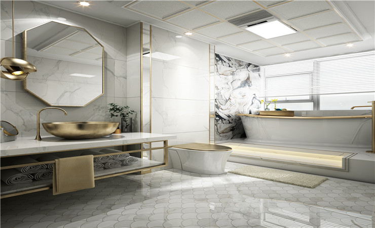 吊頂的高度還應考慮管道，浴室取暖器和燈具的安裝距離。 通常150mm就足夠了。