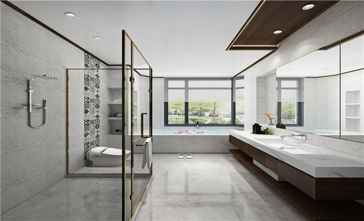 為了避免冷寂和空蕩，可以將浴室集成吊頂的高度設計為2.2米至2.4米之間。